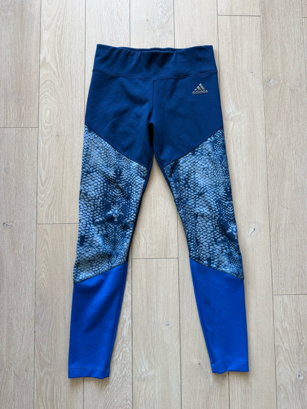 Adidas Girls YG Tights Colorblock Leggings Blue Girls Size XL